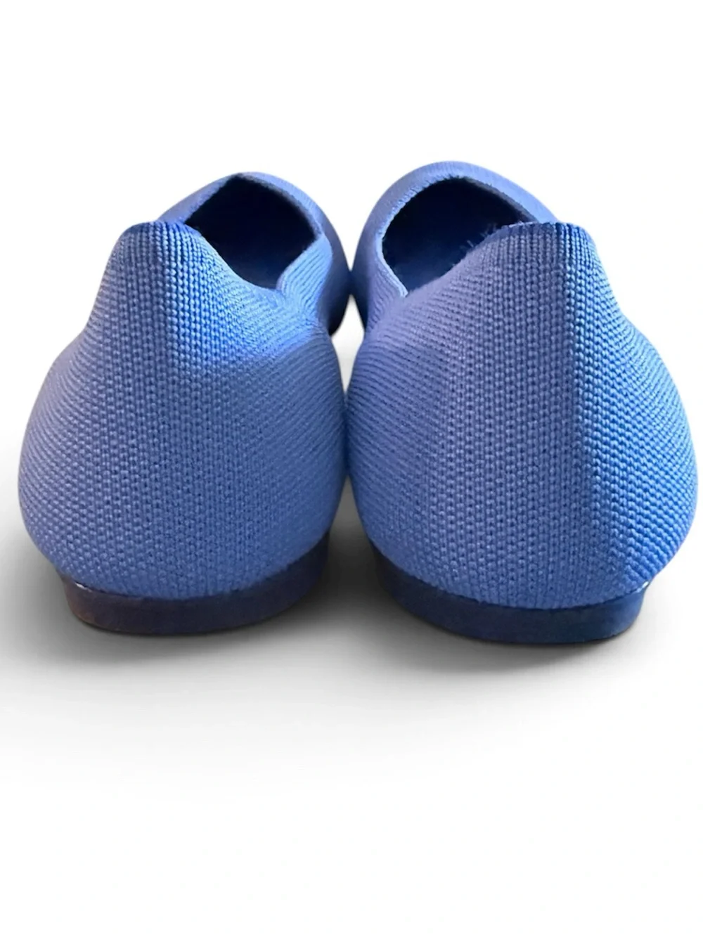 NWOT Rothy's The Flat women’s 9 slip on knit upper cornflower blue flats